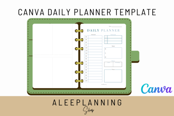 Download Canva Daily Planner Page Template Blue - Daily planner page Collection