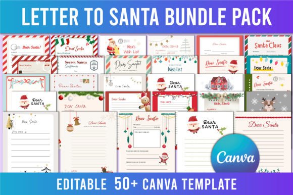 Download Editable 50+ Letter to Santa Bundle Pack - Bundle pack Collection