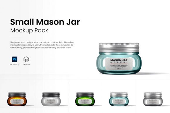 Download Small Mason Jar Mockup Pack - Premium Resources