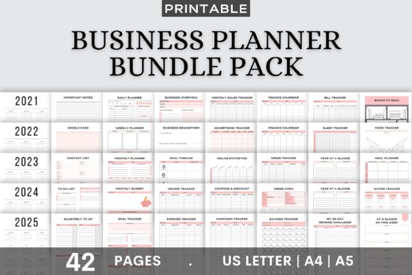 Download Printable Business Planner Bundle Pack - Bundle pack Collection